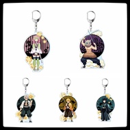Demon slayer anime character keychain cartoon acrylic double-sided cute doll toy christmas birthday 