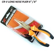 LONG NOSE PLIER CR-V 6" / 8" HEAVY DUTY / PLAYAR CUTTER  / PLAYAR GABUNG (READY STOCK)