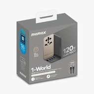Momax 1-World 120W GaN 旅行充電器, 內附100W USB-C充電線 *UA15GSUK*