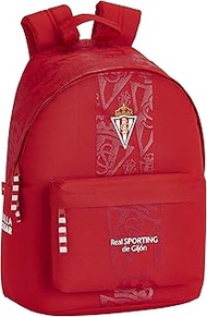 Official Gijon Real Sporting Junior Backpack for 14.1 inch Laptop, 310 x 160 x 410 mm, Red