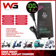 Smart Ebike Charger Digital Display Lead Acid Battery Charger 48v20ah 48v12ah 60v20ah 48v32ah  72v20