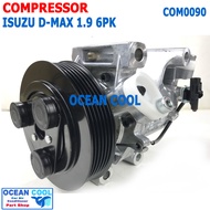 คอมเพลสเซอร์ อีซูซุ ดีแม็ก 1.9 2016 - 2020 สายพาน 6pk MIJ-T776 COM0090 Compressor For ISUZU DMAX 1.