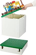 SHIMOYAMA Collapsible Storage Box with Large Building Base for Duplo Blocks, 26 Qt. Foldable Storage