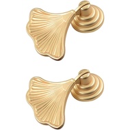 Pemegang Tombol Perabot Pemegang Loket Jatuh Emas Pemegang Tarik Fesyen Ginkgo Bentuk Daun Tombol Al