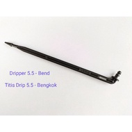 Arrow Dripper Bengkok black, Dripper bend, Dripper L 4mm,Dripper 5.5(L)/Fertigasi/Irrigation Waterin
