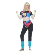 Womens 80s Athlete Costume Adult 90s Hip Hop Costumes Wristbands Outfit