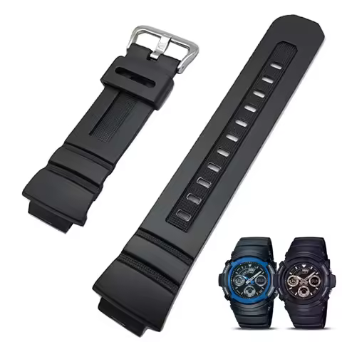Rubber Watch Accessory Band For Casio G-SHOCK AW-591 AW590 AW5230 AW282B AWG-M100 /M101 G-7700/7710 