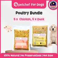 Petchef Dog Food POULTRY PACK(Chicken & Duck)-Fresh Cooked| Frozen| Wet Food| Healthy| Makanan Anjin