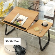 โต๊ะแล็ปท็อปขนาดเล็กในร่มและกลางแจ้ง น้ำหนักเบา โต๊ะข้างปรับระดับได้ โต๊ะแล็ปท็อปพับได้ กันน้ำ ขาเหล็ก ปรับระดับได้ โต๊ะพับญี่ปุ่น