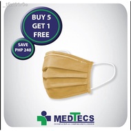 ♠Medtecs Brown N88 Surgical Face Mask 3Ply Fda Approved Astm Level 1 Type Iir