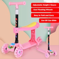 Kids 3 Wheels Scooter With light Outdoor Toys Foldable Scooter Gift for Kids Trolly