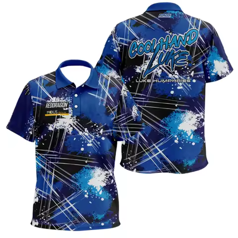 Luke Humphries 2026 Fan Merchandise Dart Shirt With Polo Collar Design Quick Dry Athletic Wear For S