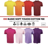 Best Soft Touch Cotton Round Neck T-Shirt Unisex Plain Cotton Tee Baju Kosong Lelaki Perempuan RN1 Group B