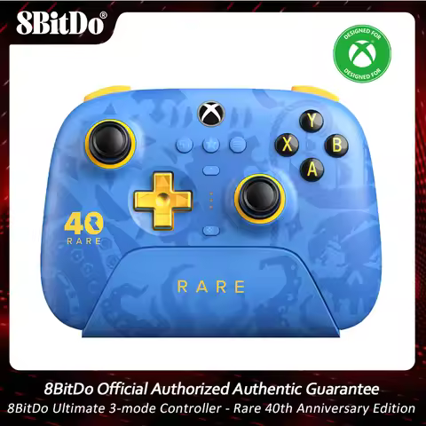 8BitDo Ultimate-3-Mode Controller RARE 40th for Xbox Series X|S & Xbox One, Apple, Windows PC With H
