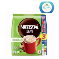 Nescafe 3 in 1 Instant Coffee - Original (Less Sugar) 33x14g