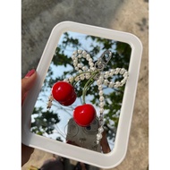Cherry ribbonKeychain/ribbon cherry Keychain