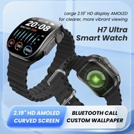 H7 Ultra Curved Screen Smartwatch 2.19" HD AMOLED, Wireless Charging, Bluetooth Call, 3-Button Sport