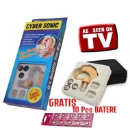 Bonus 10 pcs Batere Cyber Sonic Alat Bantu Dengar Hearing Aid Alat Bantu Dengar Tidak Terlihat Penguat Suara Digital, Bantu Dengar untuk Pasien Gangguan Pendengaran Orang Tua Earphone Alat Bantu Dengar Pengeras Suara Alat Bantu Pendengar Telinga