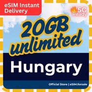 Hungary eSIM 匈牙利 Telenor,Vodafone 5G | Total 3GB/5GB/10GB/20GB | Daily 500MB/1GB/2GB  from 3-30days 