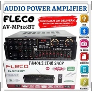 Fleco AV-MP326BT 2000Watt - FLECO F-326BT USB Bluetooth Stereo Karaoke Amplifier + Mp3 player + FLEC