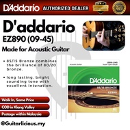 D'addario Bronze Acoustic Guitar Strings, EZ890 EZ900 EZ910 EZ920