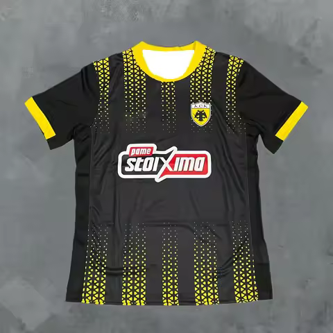 2026-27 New AEK Athens Men's Jersey 3D Printed Y2K Summer Casual Quick Drying T-shirt, Suitable for 