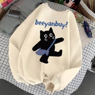 Bexley Sweater Basic Crewne Long Sleeve Bla Cat Mxxl Unisex Prianita