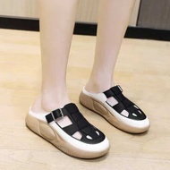 GS69 - BOIM WOMEN'S SLIP-ON SANDALS, WOVEN BUCKLE, WIDE SOLE, SOFT, SYNTHETIC MATERIAL CK 555