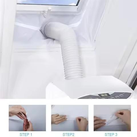 75STO-Airlock Window Seal For Portable Air Conditioner,300 Cm Flexible Cloth Sealing Plate Window Se