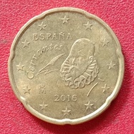 koin Spanyol 20 Euro Cent (2nd type; 2nd map) 2010-2020