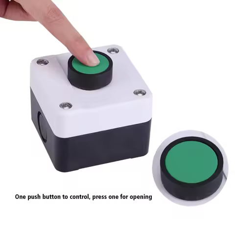 Push Button Switch Box Weatherproof Green Push Button Switch One Button Control Box for Gate Opener
