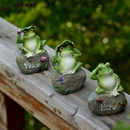 WONDER Frog Figurine Flowerpot Fish Tank Accessories Garden Home Decor Simulation Model Frog Sculptu