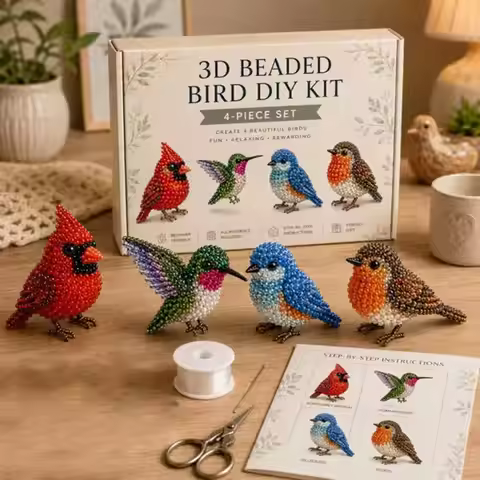 3D Bead Animal DIY Set Craft Bead Weaving Set Cute Design DIY Bead Craft Set Home Decoration