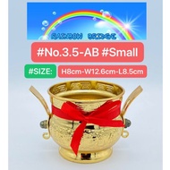 Incense burner (New-Gold-Small) No.3.5-AB SIZE: H8cm 994