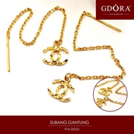 GDORA Gold Earring Gantung 916
