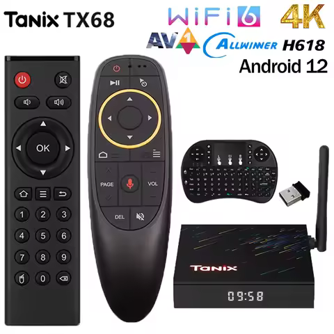 Tanix TX68 4G 64G Smart TV BOX Allwinner H618 Android 12 4K Set Top Box Wifi6 AV1 3D Media Player Op