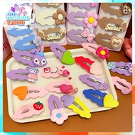 TTT Cute Girls Hair Clips 5 in 1 Fashion Animal Character Hair Clips Korean Style Kids Hair Pins 3D 