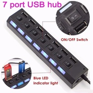 USB HUB 7 PORT/ 4 PORT /4 USB HUB / 7 USB HUB SWITH ON OFF LED USB 2.0 -U2U.SHOP.