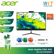 Acer Aspire AIO C24-2G-57430W11 (AMD Ryzen 5 7430U/16GB RAM/512GB SSD/23.8" FHD/Office/W11/3 Years W