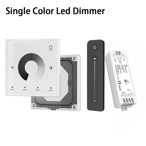 DC 5V 12V 24V 36V LED Dimmer for Single Color Strip Light V1 RF Dimming Controller with 2.4G Touch P