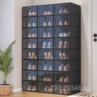 Space-Saving Shoe Storage Organizer for Home Dormitory Simple Plastic Shoe Cabinet Storage Box Trans
