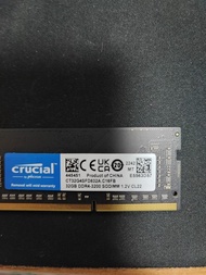 Crucial DDR4 3200 32GB 記憶體Laptop RAM