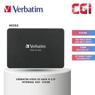 Verbatim Vi550 S3 SATA III 2.5” Internal SSD - 512GB (49352)