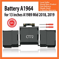 Battery A1964 For 13 inches A1989 Year 2018 Free Screwdriver