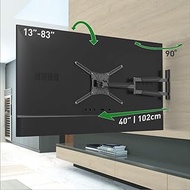Barkan 40'' Long TV Wall Mount, 13-83 inch Full Motion Articulating - 4 Movement Flat/Curved Screen Bracket, Holds up to 110lbs, Extremely Extendable, Fits LED OLED LCD, Black