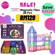 MNTL Magnetic Tiles 36 PCS 56 PCS *New 2021* Starter Set High Quality Mainan Birthday Gift Education