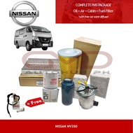 [FULL PMS COMBO SET] NISSAN NV350 | ENGINE OIL + OIL FILTER + AIR FILTER + CABIN FILTER + FUEL FILTE