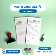 Custom Note 1/3 | Sales Note Invoice/ Receipt/ | Free Design & Logo | Can Be Your Own Store Name | Y
