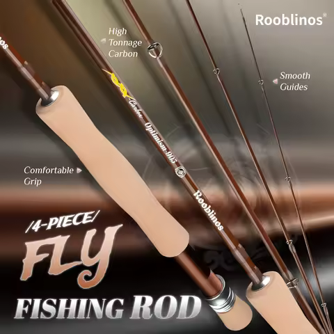 ROOBLINOS Fly Fishing Rod 4/5wt,9ft(2.7m)Ultra Lite,JIT