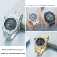 Suitable for Casio GA-2100/2110/GA-B2100 Modified Farm Oak Men Stainless Steel Strap Case